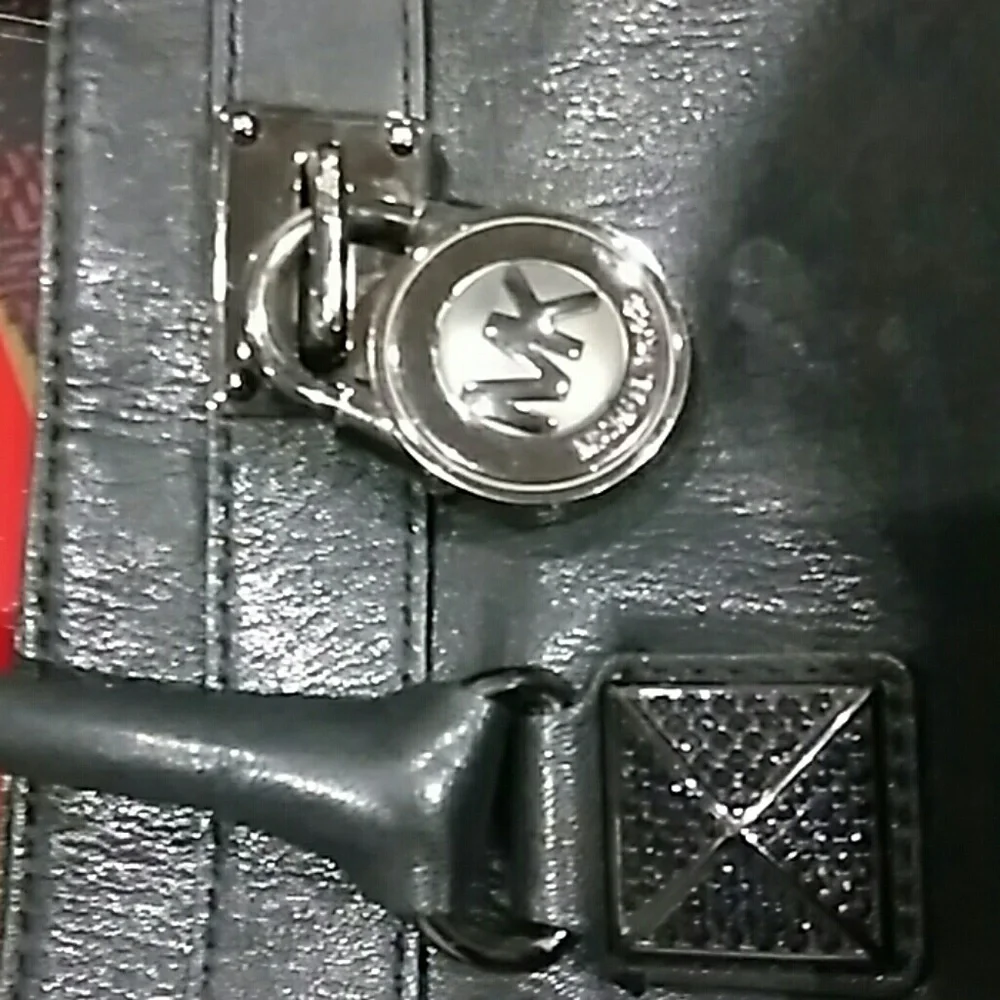 Michael Kors Black Satchel with Gold Hardware